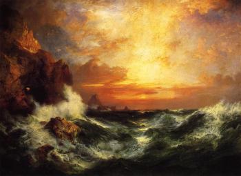 托馬斯 莫蘭 Sunset near Land's End, Cornwall, England 托馬斯 莫蘭 Sunset near Land's End, Cornwall, England